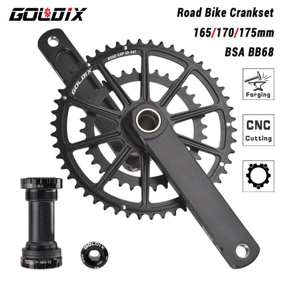 GOLDIX公路自行车GXP曲柄牙盘20/22速50-34T/53-39T一体双盘骑行 - 实物图