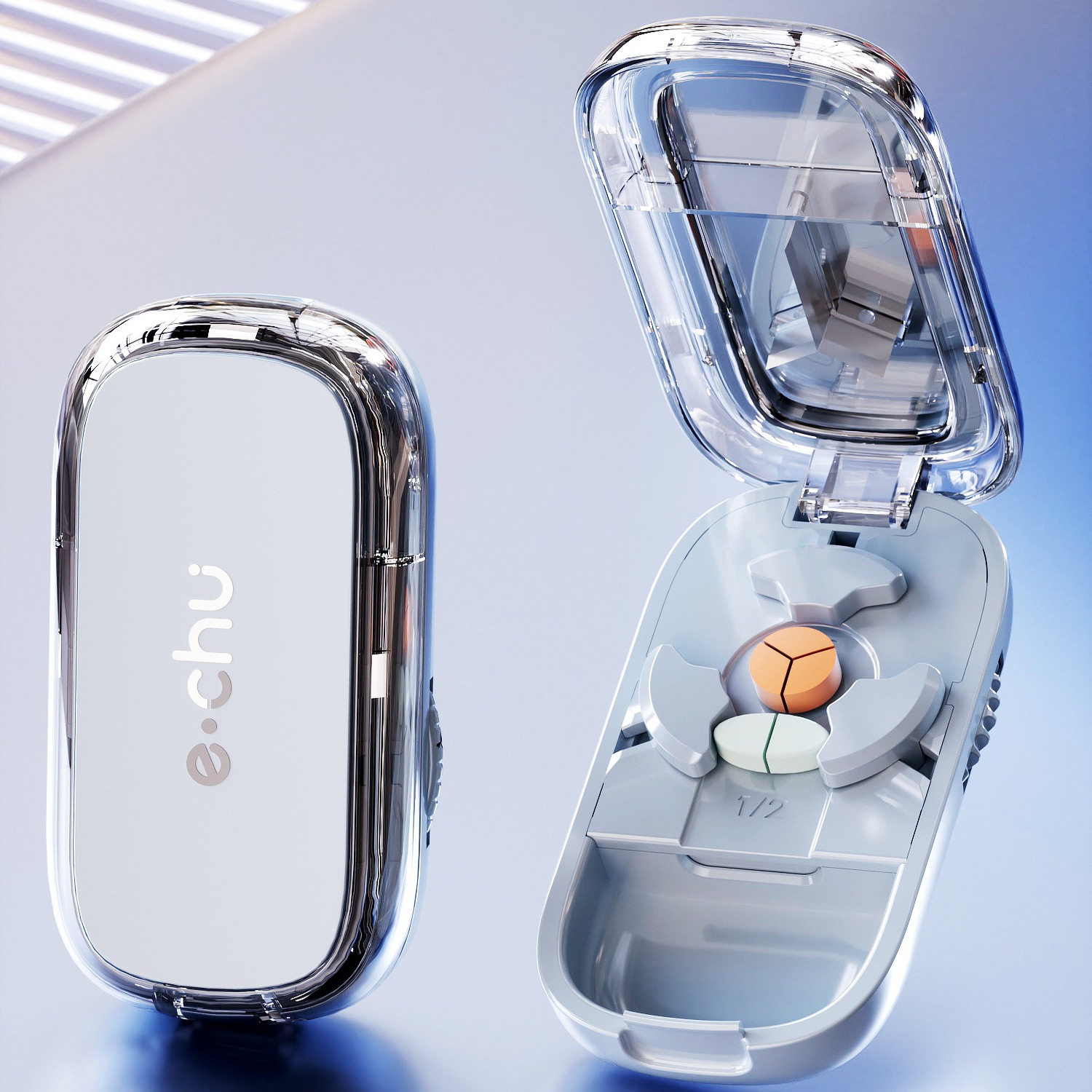 日式分药器二分之一切药器一分二三分之一分割优甲乐小药片存药盒,收纳整理,切药器,淘宝优惠券,粉丝福利购,淘宝优惠卷