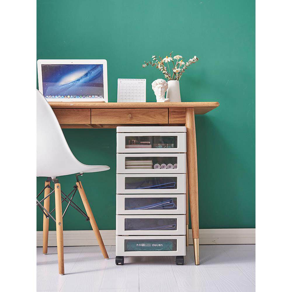 分办公下面收T-658939纳桌盒资料整理类A4文件柜塑料桌收纳抽屉式