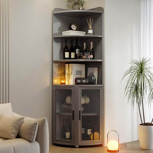 角柜轻奢高级感转角置物架转角柜墙角柜子三角拐角客厅卧室靠墙书