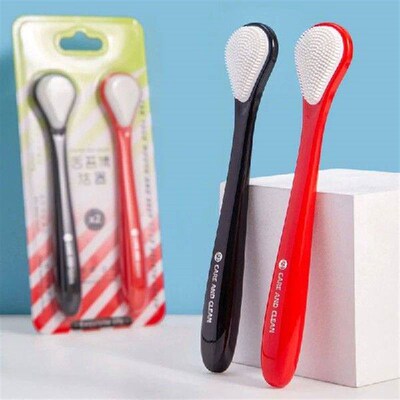 2pcs Tongue Cleaners Adult Kids Reusable Silicone Tongue