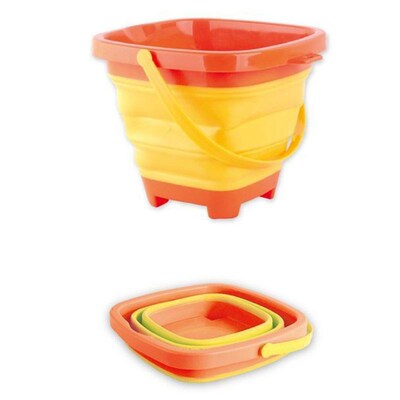 Portable Beach Bucket Sand Toy Foldable Collapsible Multi Pu