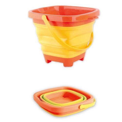 Portable Beach Bucket Sand Toy Foldable Collapsible Multi Pu