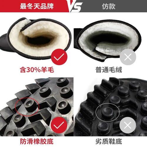 Men Snow Boots Platform Snow Boots For Men Thick Plush Water