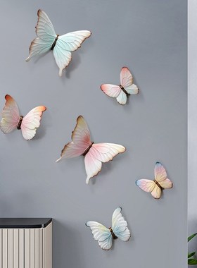 卧室墙面装饰3D立体壁挂客厅卧室电视沙发背景墙软装饰品创意蝴蝶