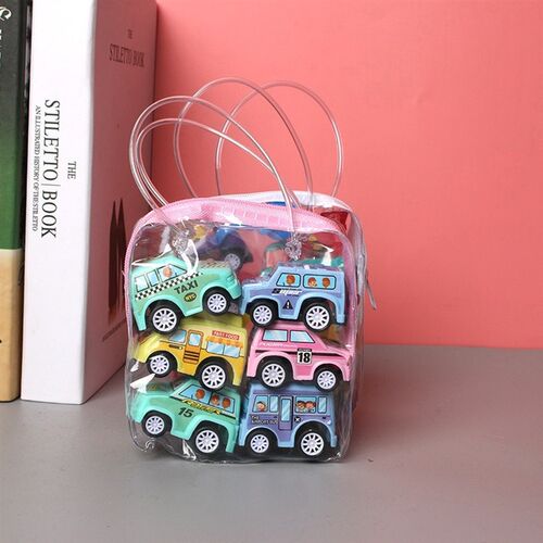 6pcs Car Model Toy Pull Back Car Toys Mobile Vehicle Fire Tr