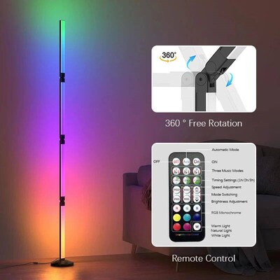 Floor Lamp LED with Remote Control, Voice & App Control, Mus