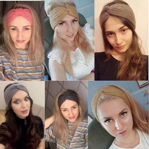 WintEr Ear WarmEr HEadband WomEn FasHion Elastic Wool KnittE