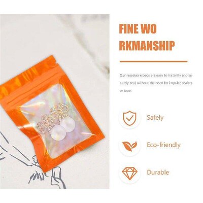 100 Pcs Gift Wrapping Bag Earring Packing Self Seal Pills