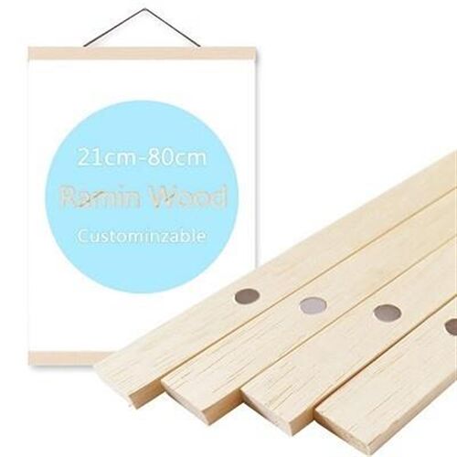 Pine Wood Magnetic Poster Hanger Natural Frame Hanger Frame