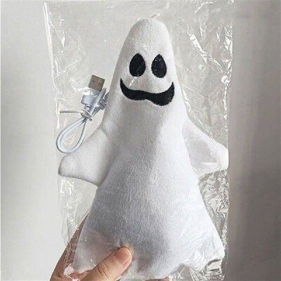 Funny Plush Halloween Ghost Ornaments Moving LED Moving