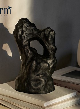 丹麦Ferm Living铸铝艺术雕塑摆件创意客厅玄关书柜装饰品