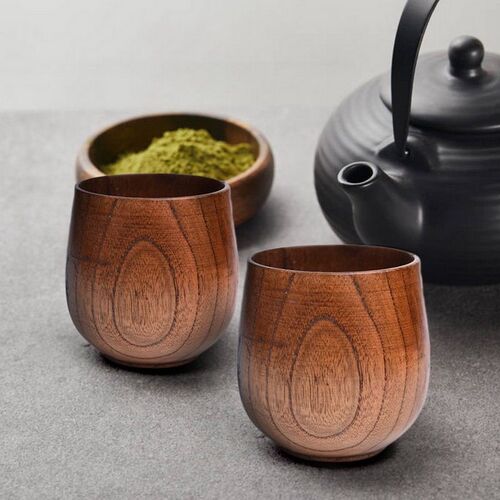Wooden Big Belly Cups Handmade Natural Spruce Wood Cups Beer