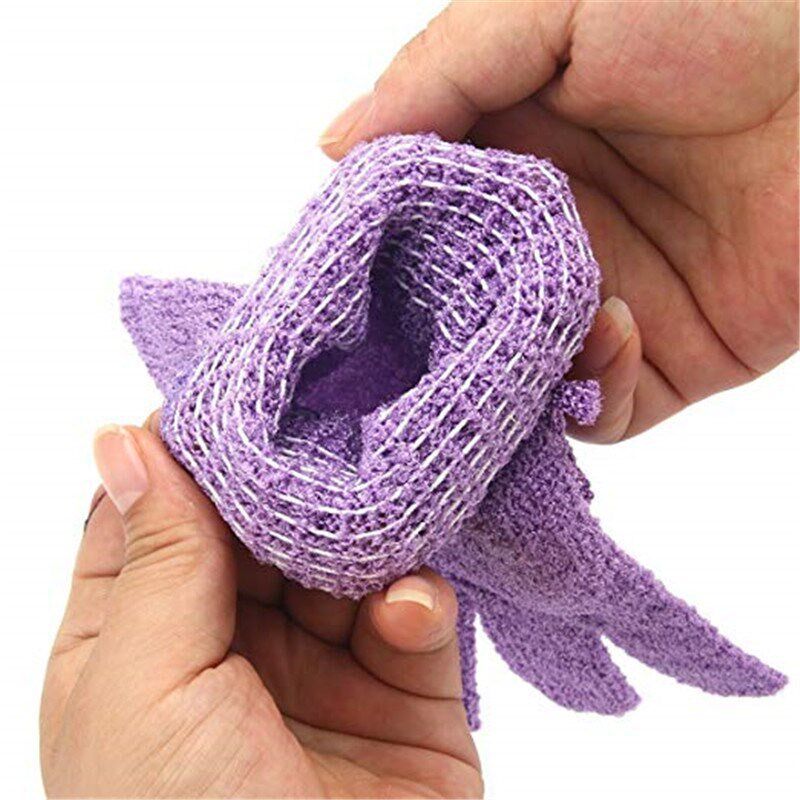 5finger Nylon Bath Glove Kids Shower Scrubber Colorful Bubbl