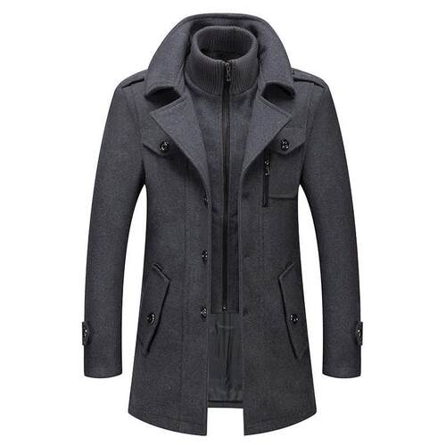 2025 Autumn And Winter Mens Business Wool Coat Fashion Doub