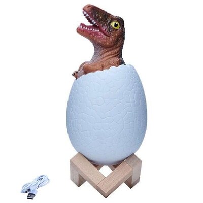 Emption!3D Night Light Velociraptor Egg Desk Lamp 3 Color