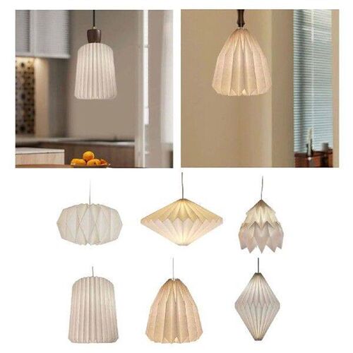 Paper Origami Lamp Shade Light Accessories Foldable Origami