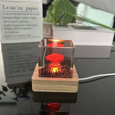 Mushroom Cloud Light Ornaments Resin Nuclear Bomb Explosion