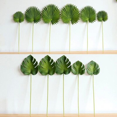 Cheap Green Jungle Leaves Topical Turtle Leaves Decorations