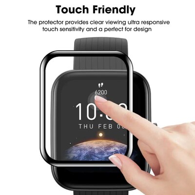 For Amazfit Bip 3/3 Pro 3D Curved Screen Protector HD Transp