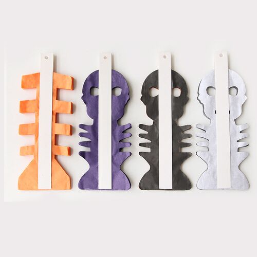 Halloween decorated paper fan honeycomb origami 幽灵蜂窝折纸