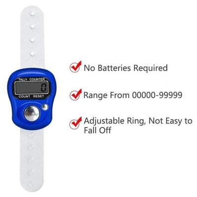 Digital Counter LCD Hand Held Finger Ring Tally Counter Stit