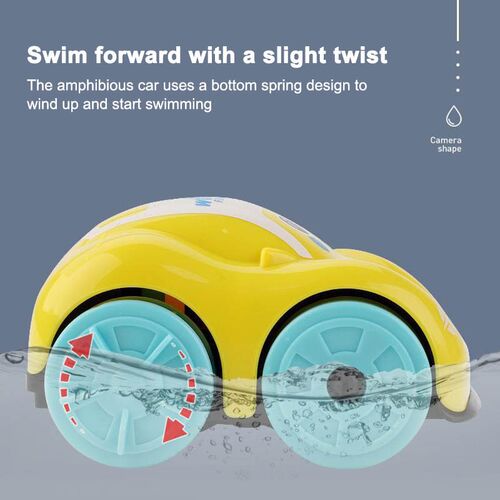Children Bath Water Playing Toys ABS Clockwork Car Cartoon V