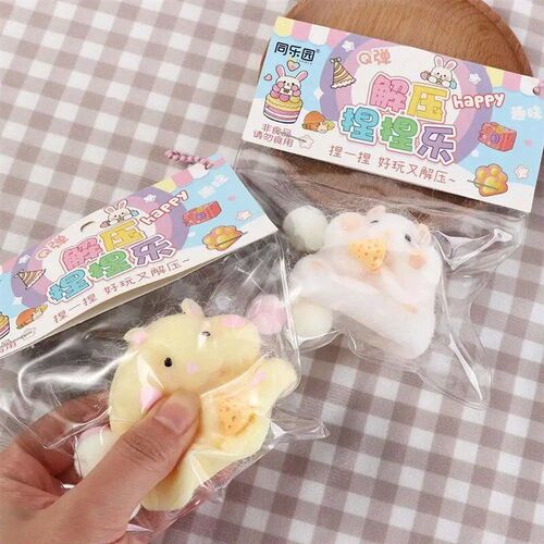 Cute Taba Squishy Hamster Squeeze Toy Cartoon Fidgets Toy Fu