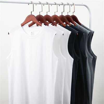 230g Heavy Cotton Crewneck Waistcoat Mens Loose Casual Fitn