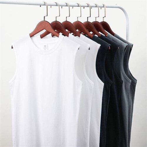 230g Heavy Cotton Crewneck Waistcoat Mens Loose Casual Fitn