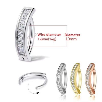 Suns Simple Glossy Zirconium Inlaid Belly Button Ring Set in