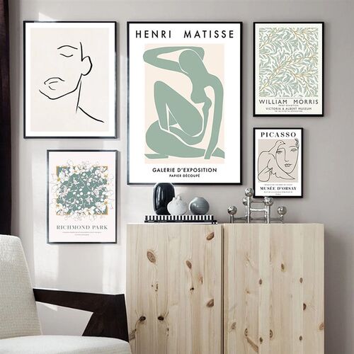 Nordic Abstract  Painting Picasso Matisse William Morris Pos