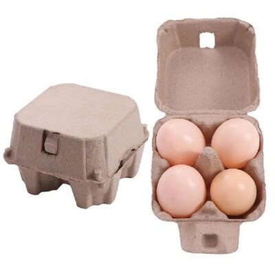 10Pcs Creative 4 Grids Paper Pulp Egg Cartons Space Saving