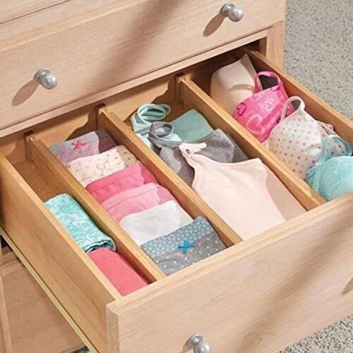 Telescopic Drawer Divider Wooden Storage Drawer Divider Divi