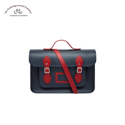 14寸Batchel英国剑桥包Cambridge Satchel牛皮拼色斜挎手提邮差包