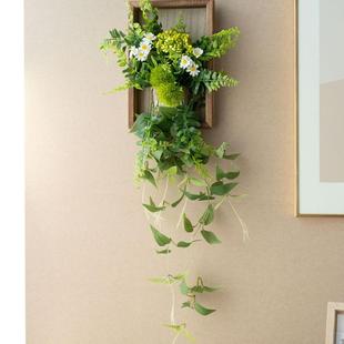 网红绿植墙面假餐F976T7TJ厅酒客厅墙壁背电花视景店相框挂饰改造