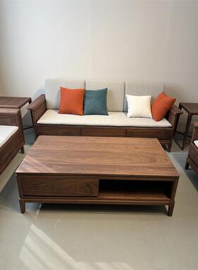 新式黑胡桃木实夏木沙发代简约三人客厅小户中型冬两用现VHZ储物