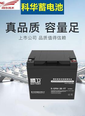 KELONG/科华免维护酸蓄电池1铅铅892V38AH蓄电池组6-GFM-3酸8-YT