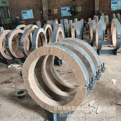 蒸汽管道隔热管托 隔热导向管托 LRH型双抱箍蛭石隔热聚氨酯管托