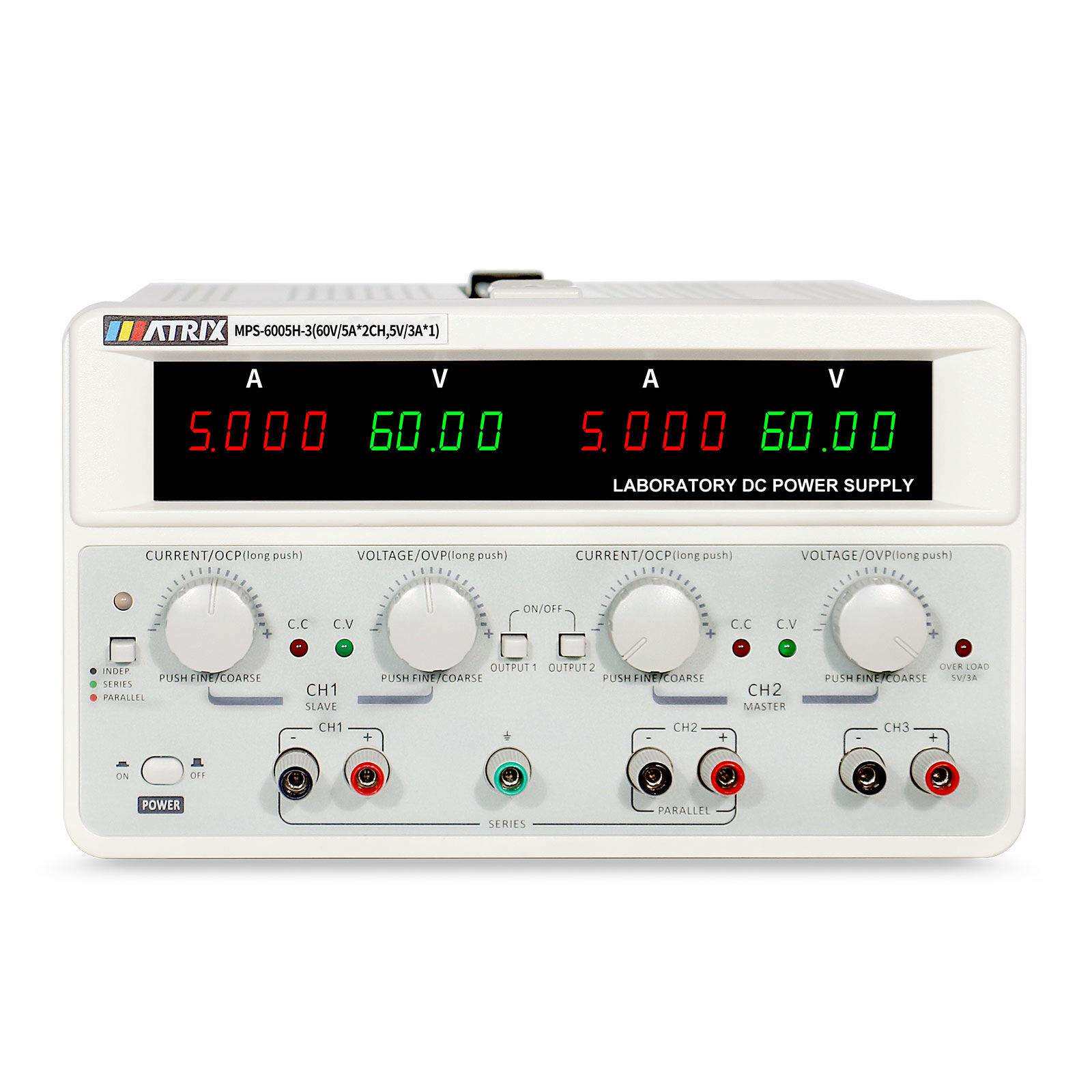 MATRIX麦创三通道直流稳压电源MPS-3005H/3003H3010H6003H6005H-3