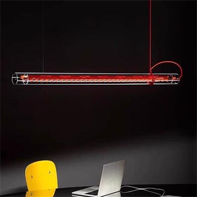 灯德国Ingo Maurer Tubular现代简约餐厅书房长条透明玻璃一字吊