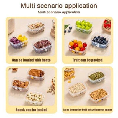 Portable Lunch Box Plastic Food Rice Dispenser Microwave