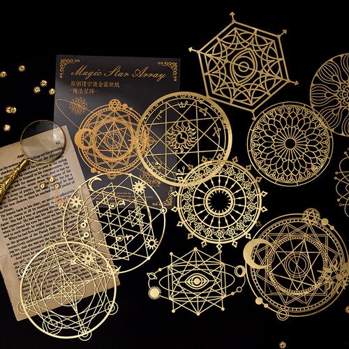 10pcs/pack INS Scrapbooking paper Bronzing Lace Decoration p