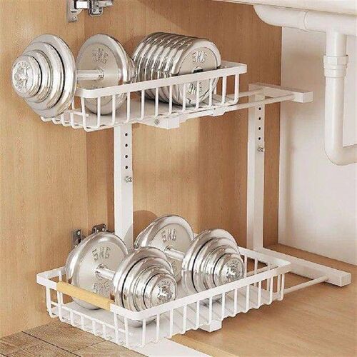 2 Tier Under Sink Organizer Slide Out Under Sink Organizers