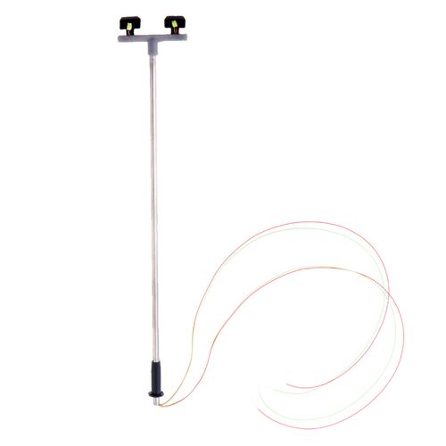 5 Pcs HO OO Scale Model Train Light Railway LED Lamp Post Sr
