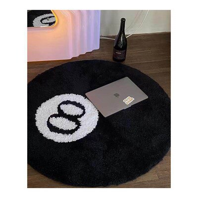 LAKE 8 Ball Rug Indoor Home Decor Spooky Accent Round Mat