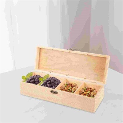 Box Storage Boxes Empty Wooden Tea Bag Unfinished Coffee