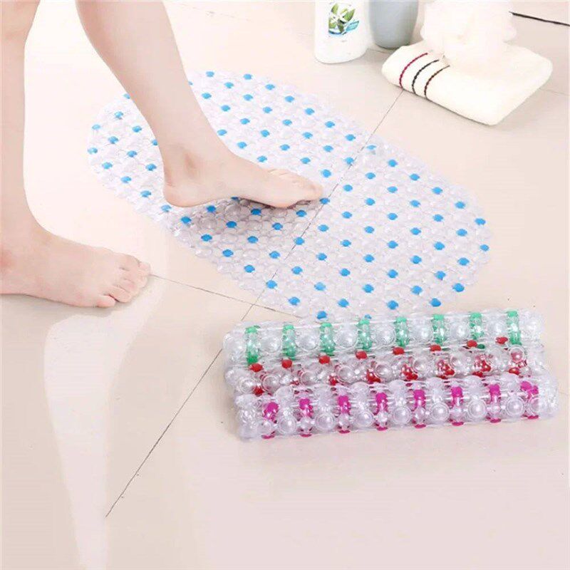 1pc PVC Anti-skid Bath Mats Rectangle Soft Shower Bathroom M - 实物图