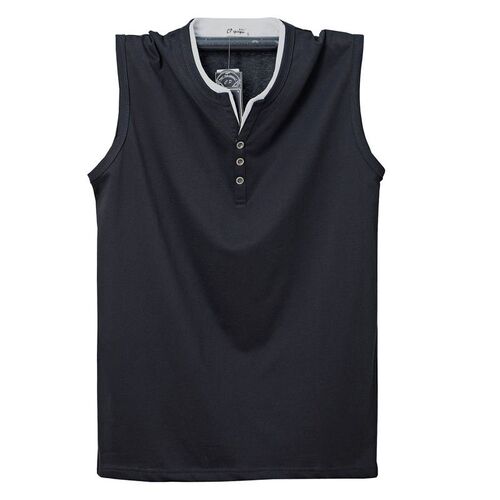 Fat Guy Vest Plus Fat Increase Ice Silk tton Cut Sleeve T-sh