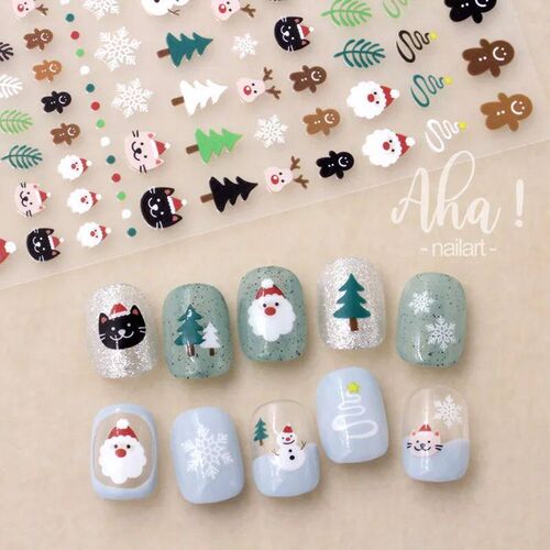 Winter Christmas Atmosphere Nail ers Snowman Snowflake Wapit